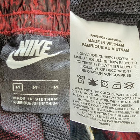 NIKE Python Print Jogger Pants In Burgundy M. - Picture 9 of 9